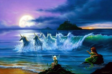 Popular Fantasy Painting - they only come out at night Fantasy